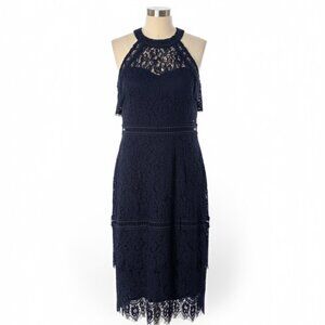 Laundry by Shelli Segal Navy Lace Dress